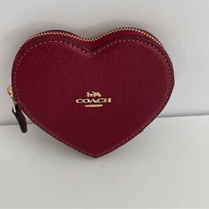 Coach Ruby Red Heart Coin Pouch
